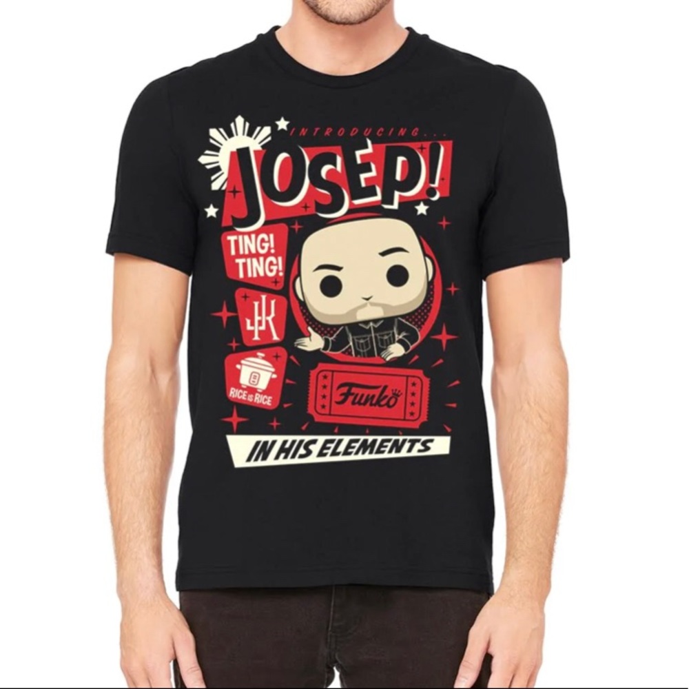 Jo Koy Funko Doll Likeness Tshirt Mens sz L JOKOY.com world famous Comedian NEW